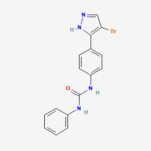 N-[4-(4-bromo-1H-pyrazol-3-yl)phenyl]-N'-phenylurea