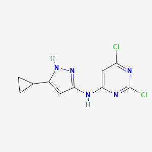 2,6-Dichloropyrimidin-4-yl-(5-cyclopropyl-1H-pyrazol-3-yl)-amine