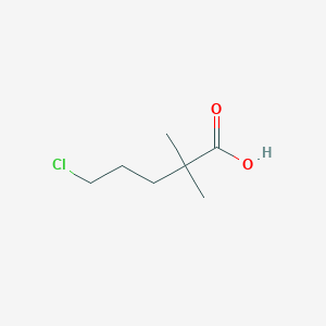 molecular formula C7H13ClO2 B8280647 5-Chloro-2,2-dimethylpentanoic acid 