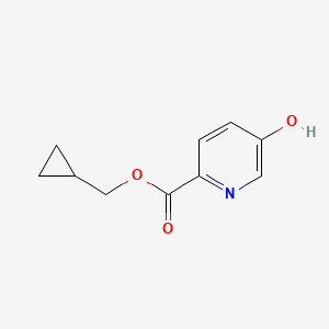 molecular formula C10H11NO3 B8280658 5-Hydroxy-pyridine-2-carboxylic acid cyclopropylmethyl ester 