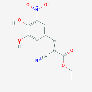 molecular formula C12H10N2O6 B8280672 ethyl 2-cyano-3-(3,4-dihydroxy-5-nitrophenyl)prop-2-enoate 