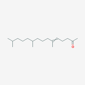 molecular formula C18H34O B8280700 6,10,14-Trimethylpentadec-5-en-2-one CAS No. 3689-69-8