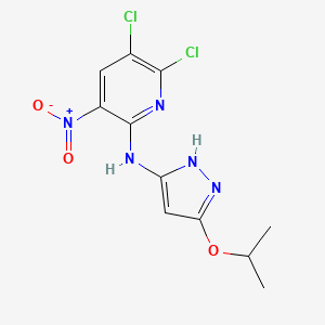 5,6-Dichloro-N-(5-isopropoxy-1H-pyrazol-3-yl)-3-nitropyridin-2-amine