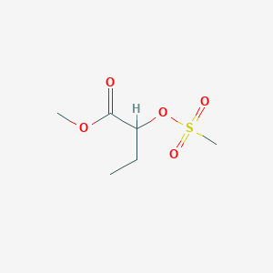 molecular formula C6H12O5S B8280792 Methyl 2-methylsulfonyloxybutanoate 