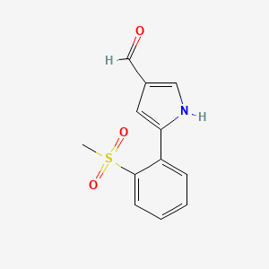 5-[2-(methylsulfonyl)phenyl]-1H-pyrrole-3-carbaldehyde