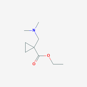 molecular formula C9H17NO2 B8280856 Cyclopropanecarboxylic acid, 1-[(dimethylamino)methyl]-, ethyl ester CAS No. 633335-74-7