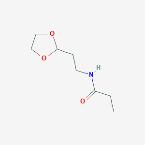 molecular formula C8H15NO3 B8280905 N-(2-[1,3]dioxolan-2-yl-ethyl)-methyl-acetamide 
