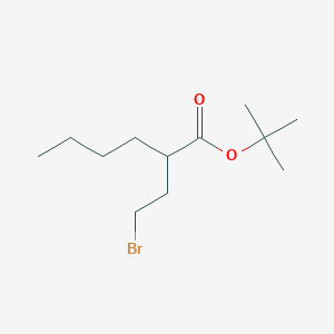 molecular formula C12H23BrO2 B8280910 Tert-butyl 2-(2-bromoethyl)hexanoate 
