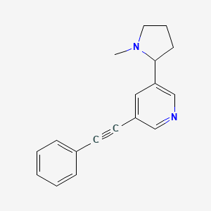 molecular formula C18H18N2 B8280930 5-Phenylethynyl-3-(1-methyl-2-pyrrolidinyl)pyridine 