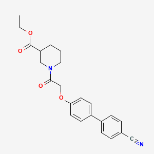 4-Cyano-4'-[[(3-ethoxycarbonylpiperidino)carbonyl]methyloxy]biphenyl