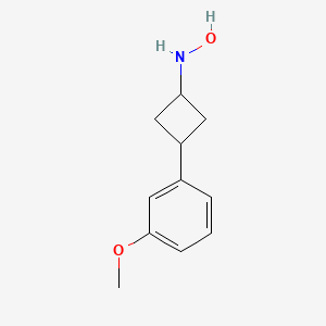 molecular formula C11H15NO2 B8280937 3-(3-Methoxyphenyl)cyclobutylhydroxylamine 