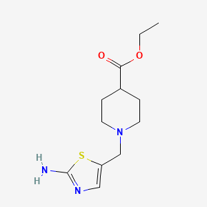 1-(2-Amino-thiazol-5-ylmethyl)-piperidine-4-carboxylic acid ethyl ester
