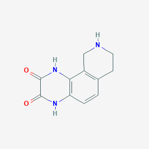 molecular formula C11H11N3O2 B8280985 1,4,7,8,9,10-Hexahydropyrido[3,4-f]quinoxaline-2,3-dione 