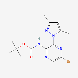 [5-Bromo-3-(3,5-dimethyl-pyrazol-1-yl)-pyrazin-2-yl]-carbamic acid tert-butyl ester