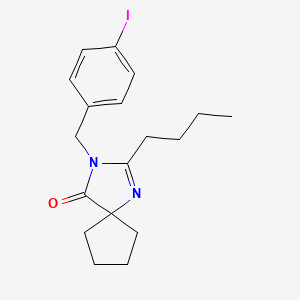 2-Butyl-3-(4-iodobenzyl)-1,3-diazaspiro[4.4]non-1-en-4-one