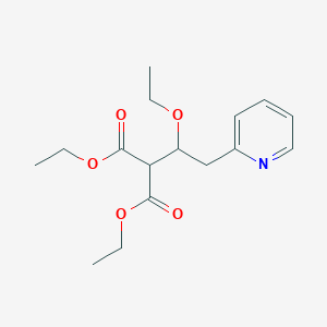 molecular formula C16H23NO5 B8281002 Ethyl 3-ethoxy-2-ethoxycarbonyl-4-(2-pyridyl)butyrate 