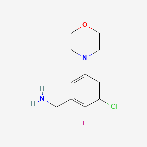 3-Chloro-2-fluoro-5-morpholin-4-yl-benzylamine