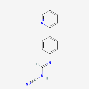 molecular formula C13H10N4 B8281162 N-Cyano-N'-[4-(pyridin-2-yl)phenyl]methanimidamide CAS No. 89250-70-4