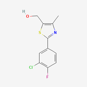2-(3-Chloro-4-fluorophenyl)-4-methyl-5-thiazolemethanol