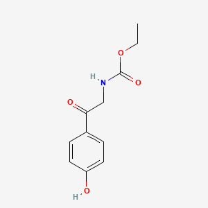 molecular formula C11H13NO4 B8281209 ethyl N-(p-hydroxyphenacyl)carbamate 