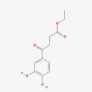 molecular formula C12H14O5 B8281220 Ethyl 3-(3,4-dihydroxybenzoyl)propionate CAS No. 56872-61-8