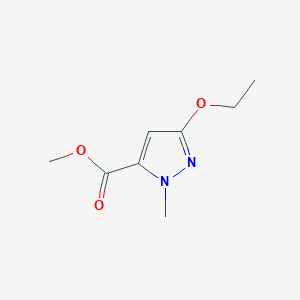 molecular formula C8H12N2O3 B8281263 methyl 3-ethoxy-1-methyl-1H-pyrazole-5-carboxylate 