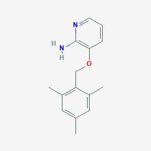 molecular formula C15H18N2O B8281273 2-Amino-3-(2,4,6-trimethylbenzyloxy)pyridine 