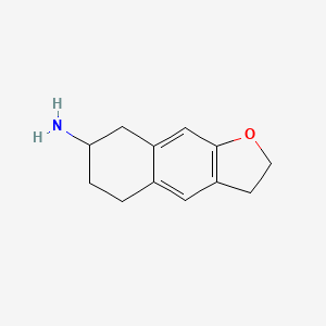 molecular formula C12H15NO B8281296 7-Amino-2,3,5,6,7,8-hexahydronaphtho[2,3-b]furan 