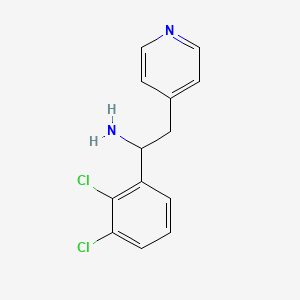 molecular formula C13H12Cl2N2 B8281310 1-(2,3-Dichlorophenyl)-2-(pyridin-4-yl)ethanamine 