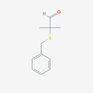 molecular formula C11H14OS B8281319 2-(Benzylthio)-2-methylpropanal 