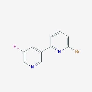 molecular formula C10H6BrFN2 B8281338 6-Bromo-5'-fluoro-[2,3']bipyridyl 
