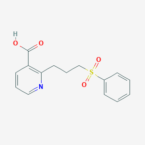 molecular formula C15H15NO4S B8281356 2-(3-(Phenylsulfonyl)propyl)-nicotinic acid 