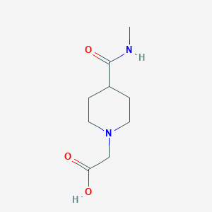 molecular formula C9H16N2O3 B8281365 2-(4-(Methylcarbamoyl)piperidin-1-yl)acetic acid 