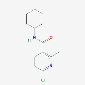 molecular formula C13H17ClN2O B8281382 6-chloro-2-methyl-N-cyclohexylnicotinamide 