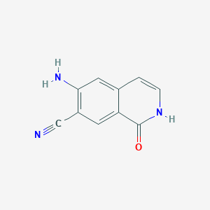 molecular formula C10H7N3O B8281413 6-Amino-7-cyano isoquinolin-1-one 