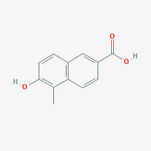 molecular formula C12H10O3 B8281415 6-Hydroxy-5-methyl-naphthalene-2-carboxylic acid 
