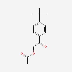 molecular formula C14H18O3 B8281430 Acetic acid 4-tert-butylphenacyl ester 