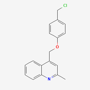 4-[(2-Methyl-4-quinolinyl)methoxy]benzyl chloride