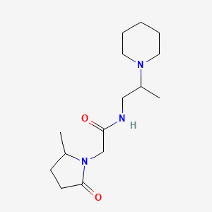 2-(2-methyl-5-oxo-1-pyrrolidinyl)-N-[2-(1-piperidinyl)propyl]acetamide