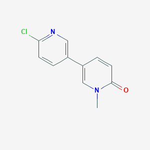 molecular formula C11H9ClN2O B8281469 5-(6-Chloropyridin-3-yl)-1-methylpyridin-2(1H)-one 