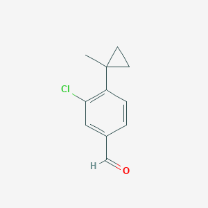 molecular formula C11H11ClO B8281513 3-Chloro-4-(1-methylcyclopropyl)-benzaldehyde 