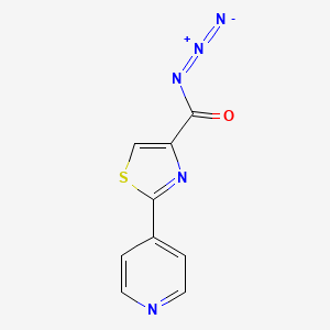 molecular formula C9H5N5OS B8281535 2-(4-Pyridinyl)-4-thiazolylcarbonylazide 
