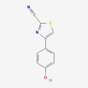 molecular formula C10H6N2OS B8281539 4-(4-Hydroxyphenyl)-thiazole-2-carbonitrile 