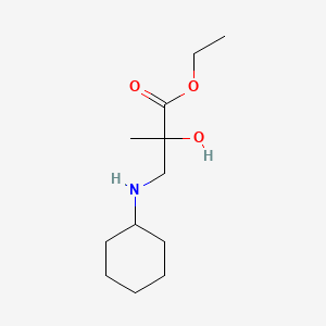 Ethyl 3-(cyclohexylamino)-2-hydroxy-2-methylpropanoate