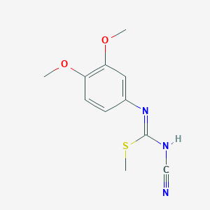 molecular formula C11H13N3O2S B8281565 N-cyano-N'-(3,4-dimethoxyphenyl)-S-methylisothiourea 