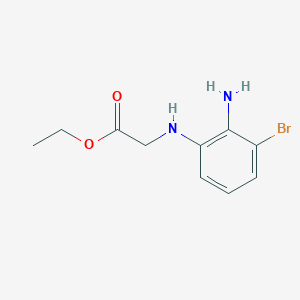 molecular formula C10H13BrN2O2 B8281881 Ethyl 2-(2-amino-3-bromophenylamino)acetate 