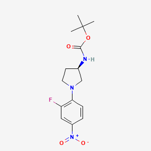 molecular formula C15H20FN3O4 B8281891 tert-butyl [(3R)-1-(2-fluoro-4-nitrophenyl)pyrrolidin-3-yl]carbamate 