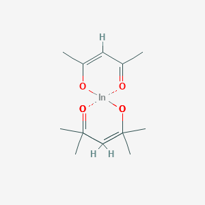 molecular formula C15H21InO6 B082820 Indium, tris(2,4-pentanedionato)- CAS No. 14405-45-9