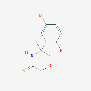 5-(5-Bromo-2-fluoro-phenyl)-5-fluoromethyl-morpholine-3-thione