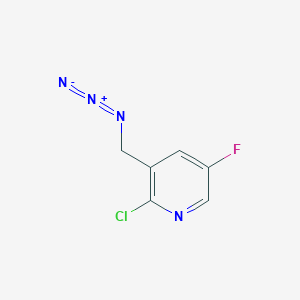 molecular formula C6H4ClFN4 B8282028 3-(Azidomethyl)-2-chloro-5-fluoropyridine CAS No. 870063-51-7